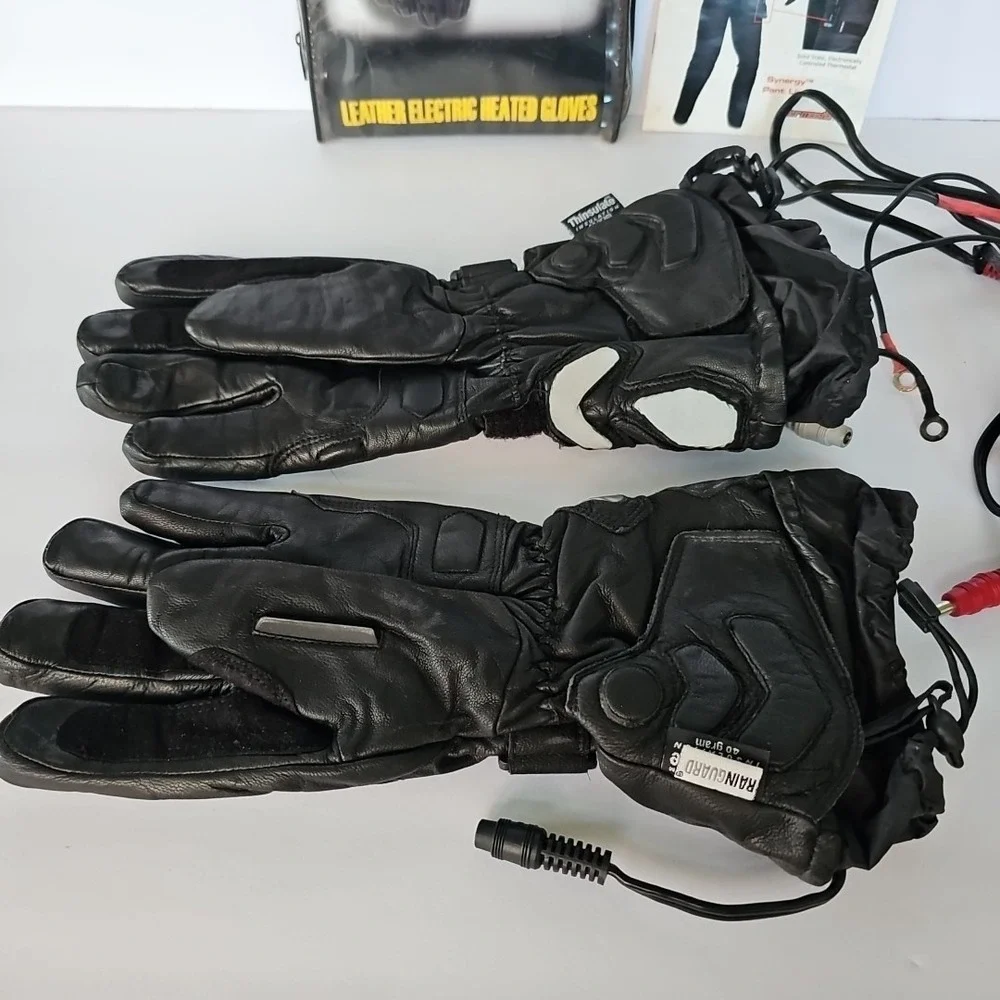 Tourmaster Synergy Leather Electric Heated Gloves Motorcle Woman XL/Men's M 1727